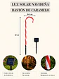 LUZ SOLAR DE BASTON DE CARAMELO C/U - Miniatura 5