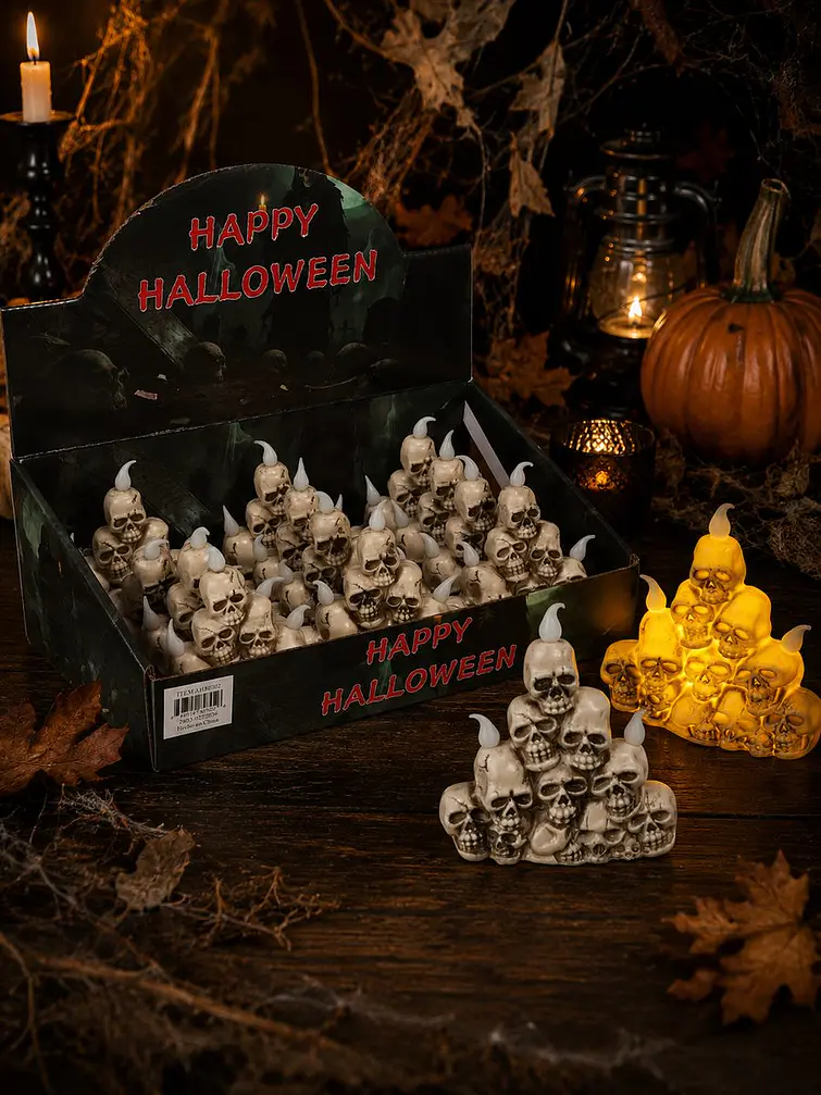 VELA LED DE CALAVERAS C/U 1
