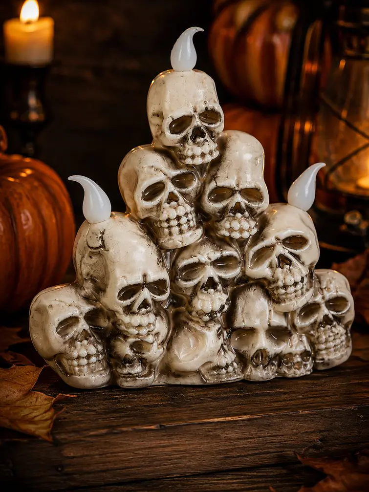 VELA LED DE CALAVERAS C/U 5