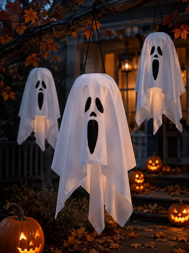 ADORNO DE HALLOWEEN FANTASMA C/U 3