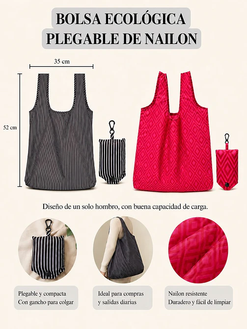 BOLSA DE COMPRA PLEGABLE C/U 6
