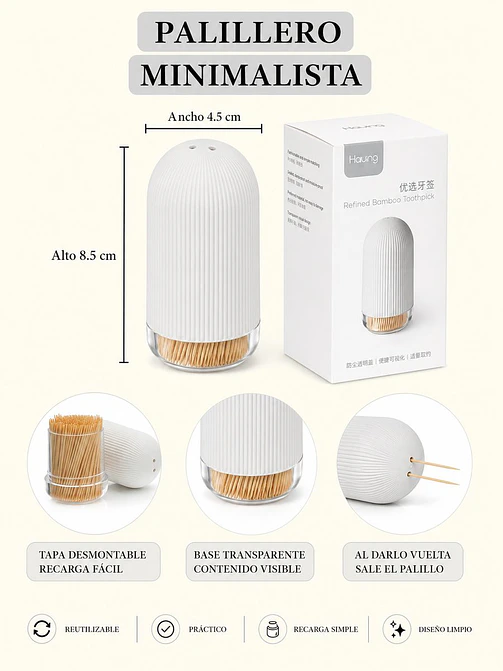 ESCARBADIENTES CON ENVASE C/U 6