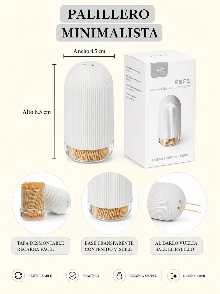 ESCARBADIENTES CON ENVASE C/U 6