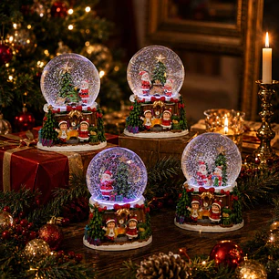 BOLA DE CRISTAL NAVIDEÑA C/U