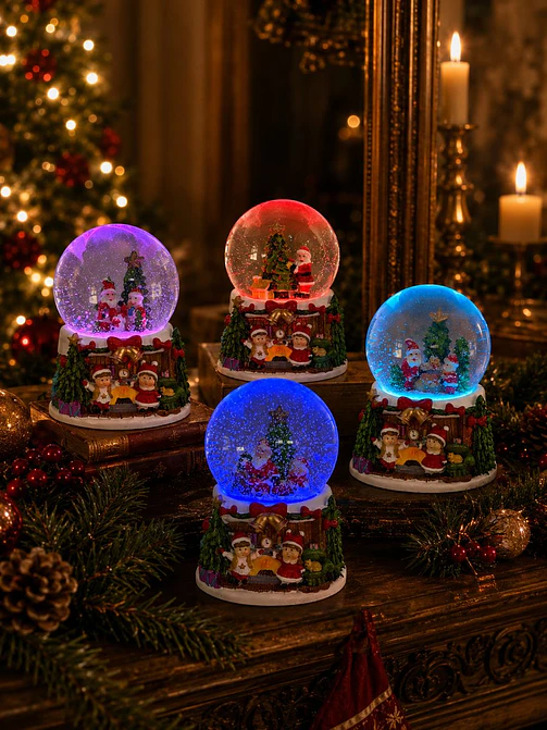 BOLA DE CRISTAL NAVIDEÑA C/U 2