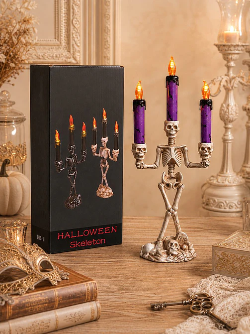 CANDELABRO ESQUELETO LED C/U 2