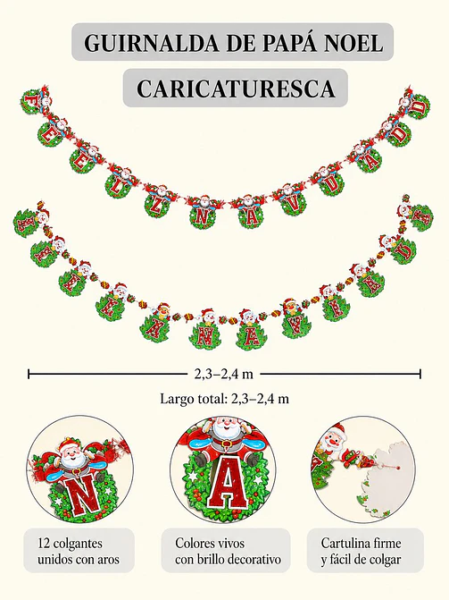 GUIRNALDA NAVIDAD C/U 5
