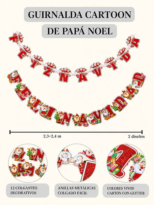 GUIRNALDA NAVIDAD C/U 5