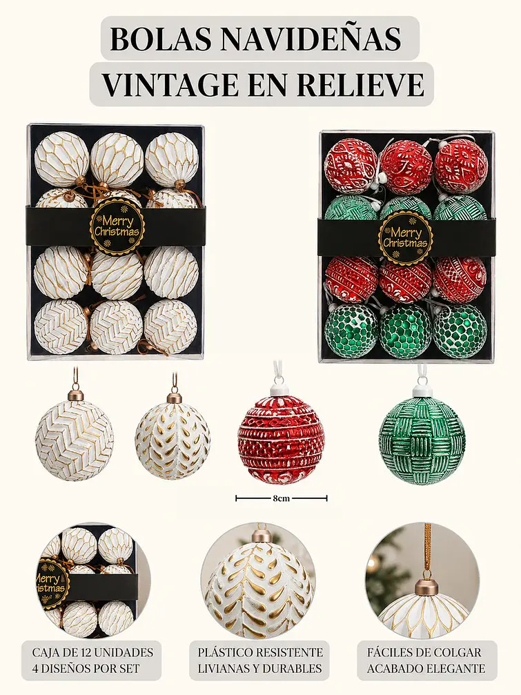 BOLA DE NAVIDAD PCS*12 6