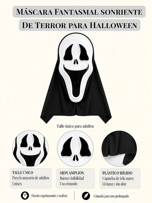 MASCARA HALLOWEEN C/U 5