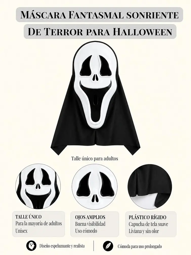 MASCARA HALLOWEEN C/U 5