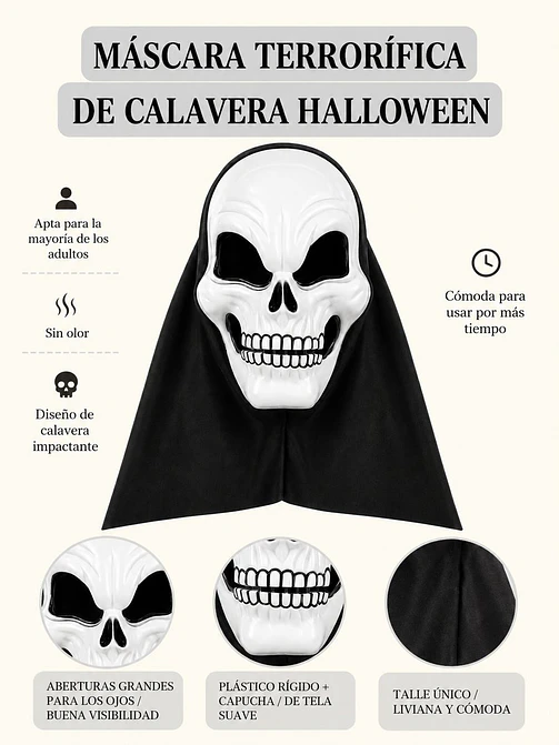 MASCARA HALLOWEEN C/U 6