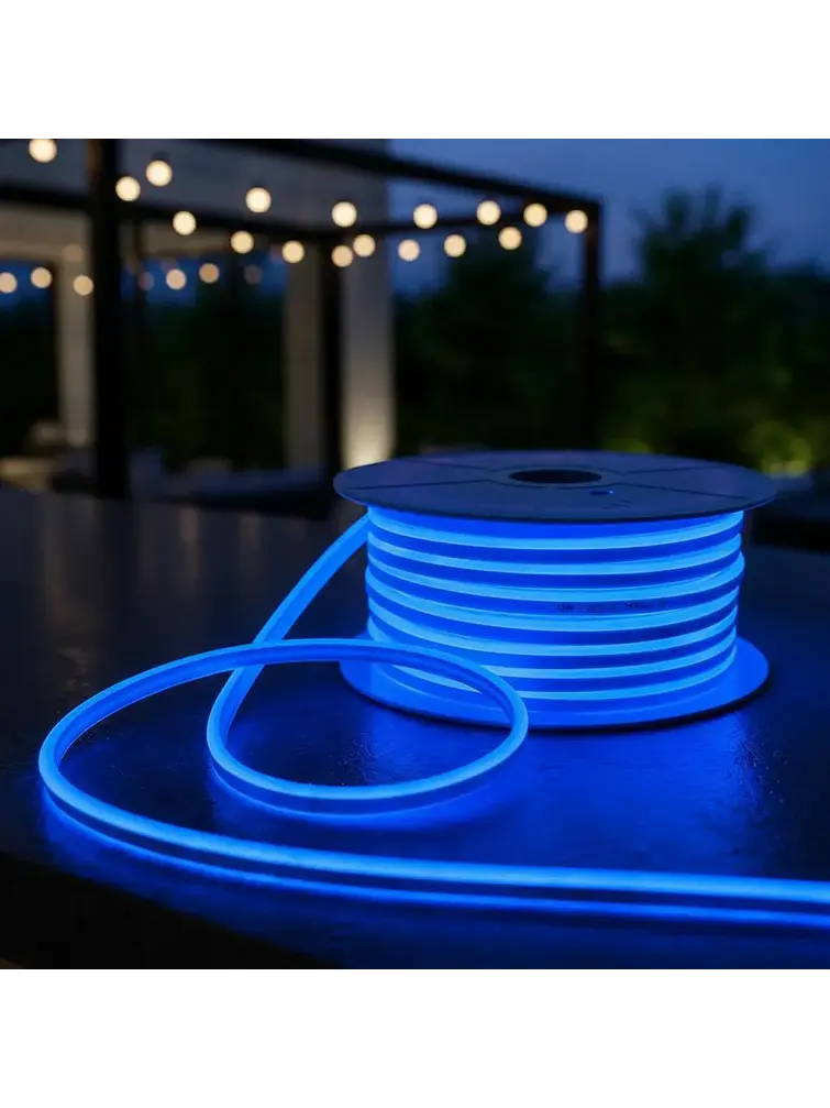 TIRA NEON 2835 120L 220V AZUL 50M  1