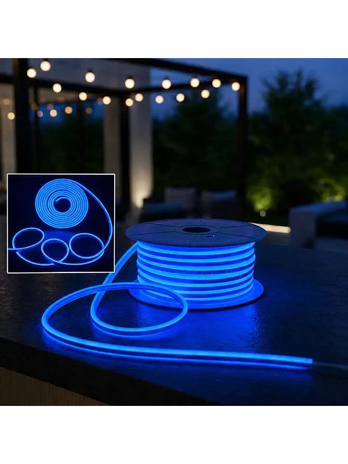 TIRA NEON 2835 120L 220V AZUL 50M  4
