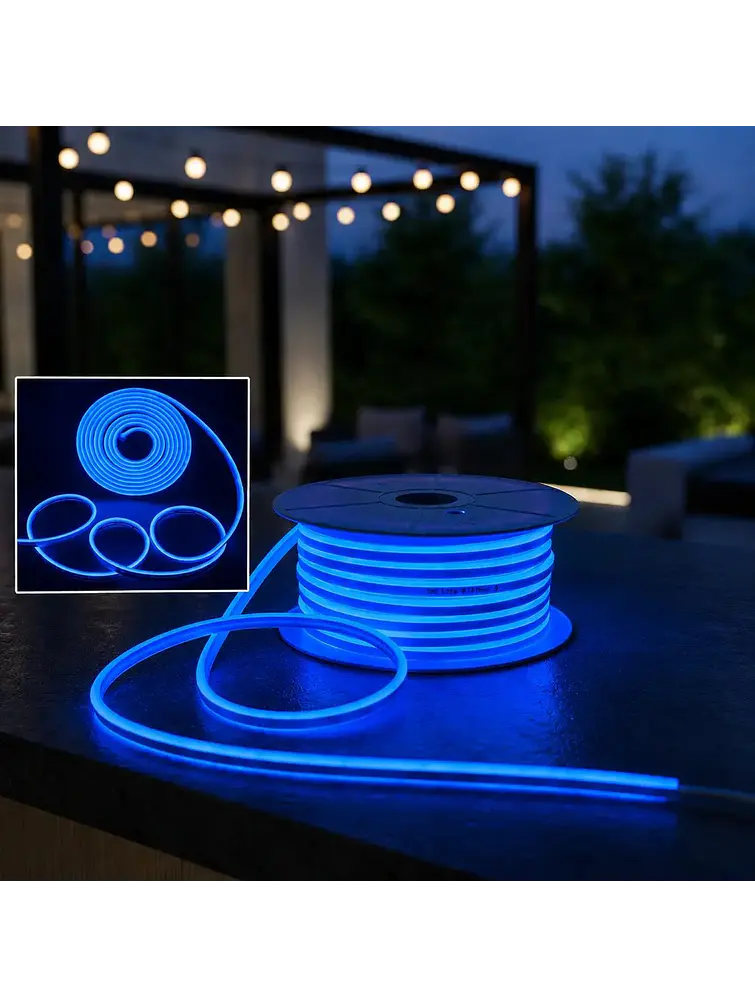 TIRA NEON 2835 120L 220V AZUL 50M  4