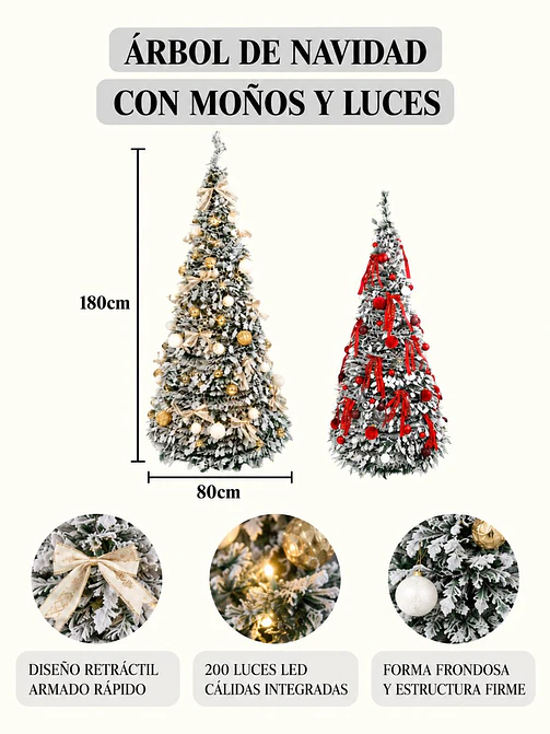 ARBOL DE NAVIDAD PLEGABLE C/U 7