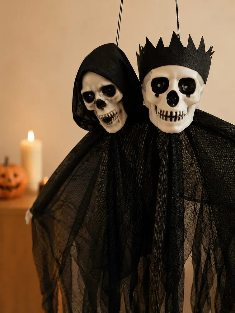ADORNO DE HALLOWEEN DOS CALAVERAS C/U 2