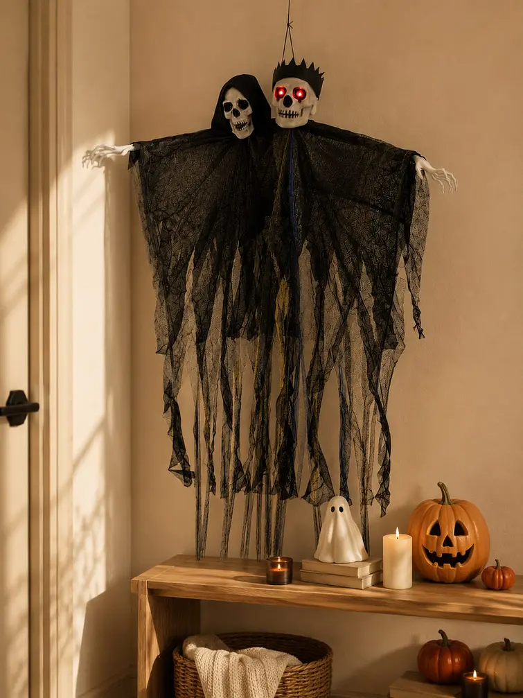 ADORNO DE HALLOWEEN DOS CALAVERAS C/U 4