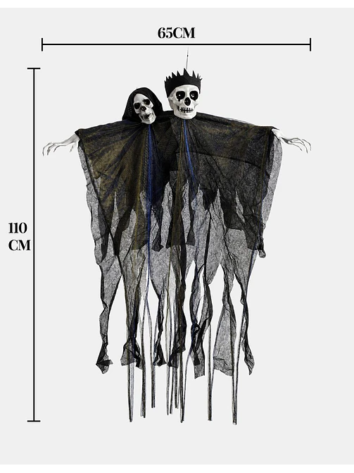 ADORNO DE HALLOWEEN DOS CALAVERAS C/U 6