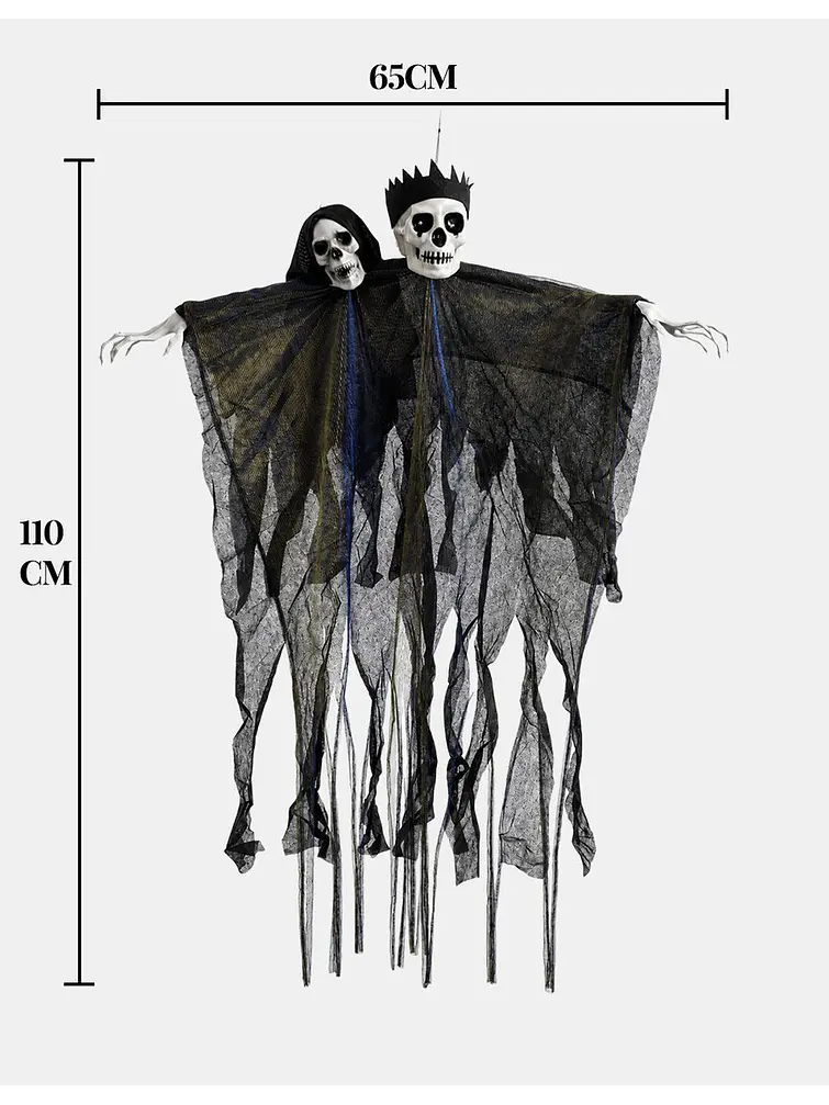 ADORNO DE HALLOWEEN DOS CALAVERAS C/U 6