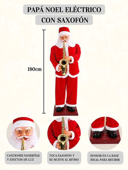 PAPA NOEL GIGANTE MUSICAL  C/U 7