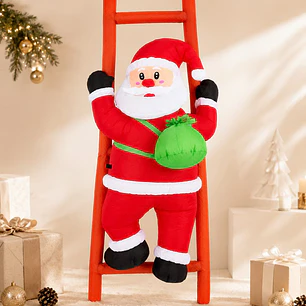 PAPA NOEL INFLABLE CON ESCALERA C/U