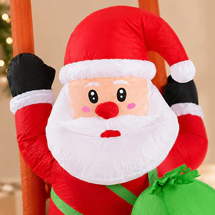 PAPA NOEL INFLABLE CON ESCALERA C/U