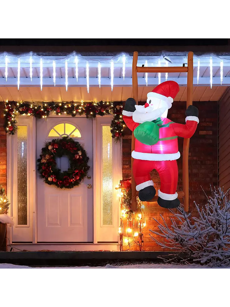 PAPA NOEL INFLABLE CON ESCALERA C/U 3