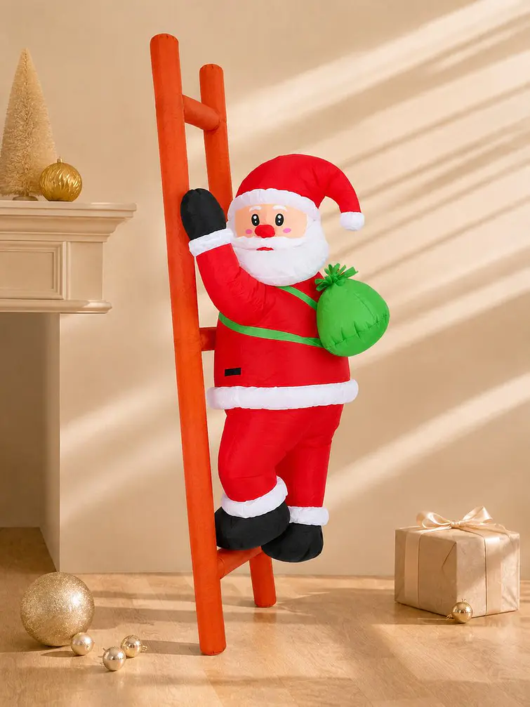 PAPA NOEL INFLABLE CON ESCALERA C/U 5