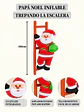 PAPA NOEL INFLABLE CON ESCALERA C/U - Miniatura 7