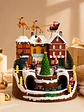 ADORNO NAVIDEÑO PUEBLO Y TREN C/U - Miniatura 1
