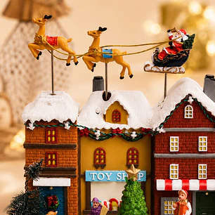 ADORNO NAVIDEÑO PUEBLO Y TREN C/U