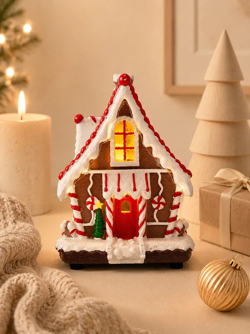 ADORNO NAVIDEÑO CASA DE JENGIBRE C/U 1