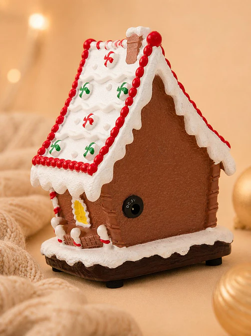 ADORNO NAVIDEÑO CASA DE JENGIBRE C/U 3