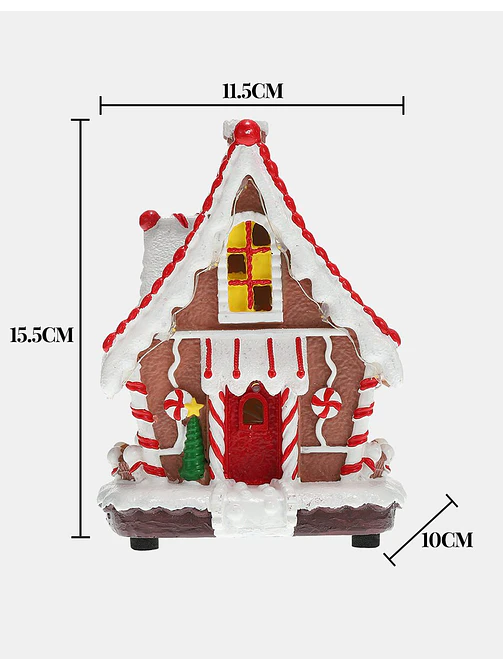 ADORNO NAVIDEÑO CASA DE JENGIBRE C/U 6