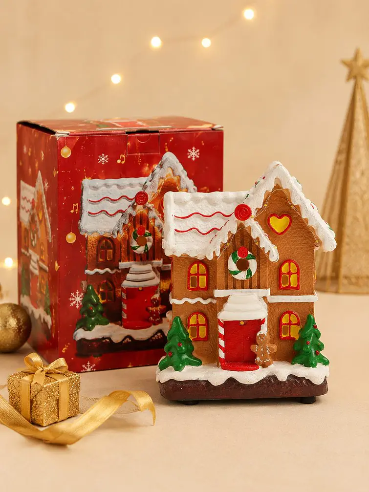 ADORNO NAVIDEÑO CASA DE JENGIBRE C/U 1