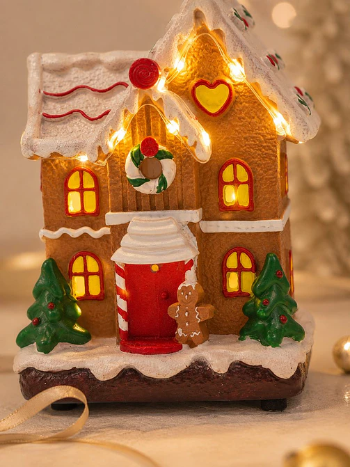 ADORNO NAVIDEÑO CASA DE JENGIBRE C/U 2