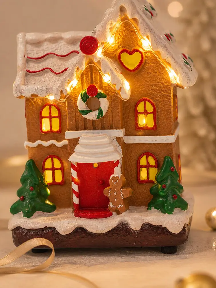 ADORNO NAVIDEÑO CASA DE JENGIBRE C/U 2