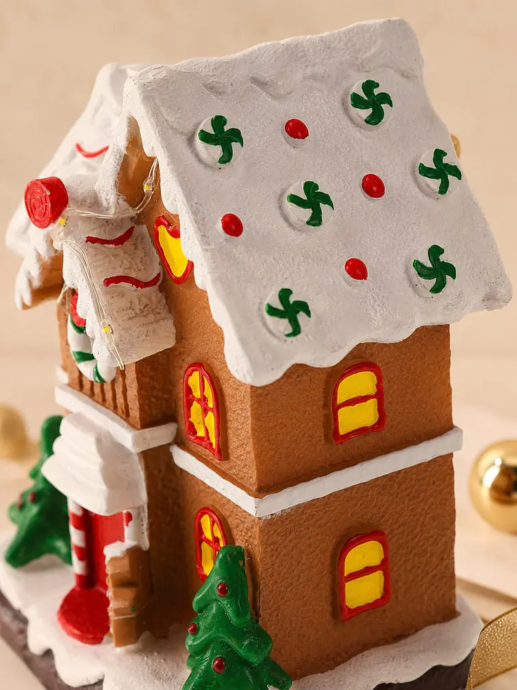 ADORNO NAVIDEÑO CASA DE JENGIBRE C/U 3