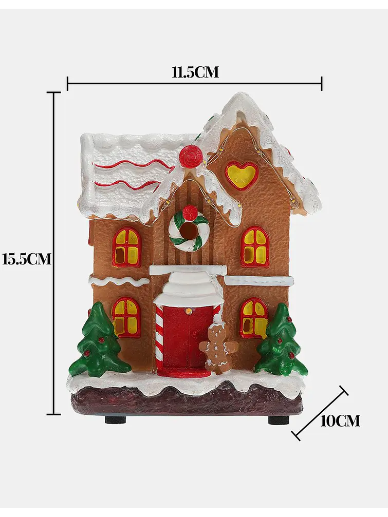 ADORNO NAVIDEÑO CASA DE JENGIBRE C/U 7
