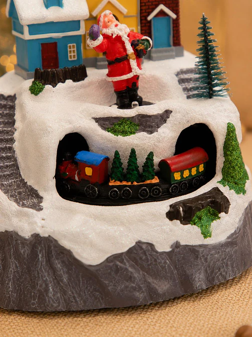 ADORNO NAVIDEÑO PUEBLO Y TREN C/U 3