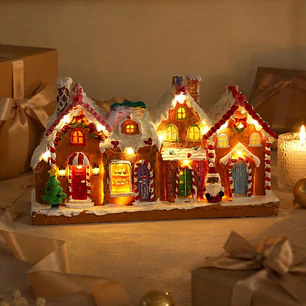 ADORNO NAVIDEÑO PUEBLO DE JENGIBRE C/U