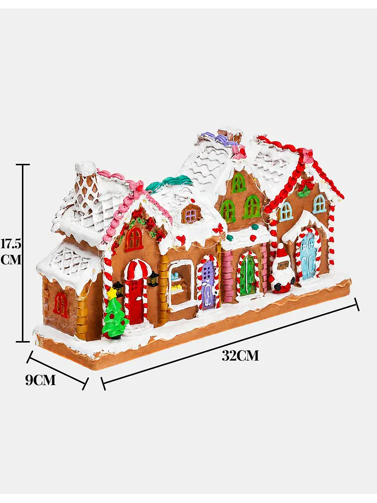 ADORNO NAVIDEÑO PUEBLO DE JENGIBRE C/U 6