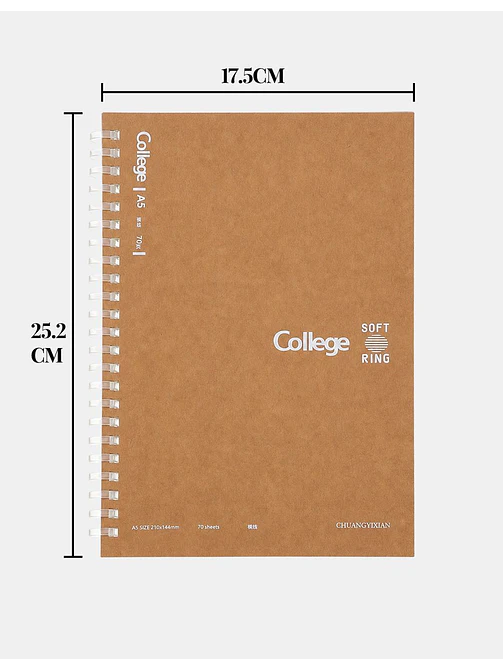 CUADERNO CON HOJAS LISAS B5 C/U 7