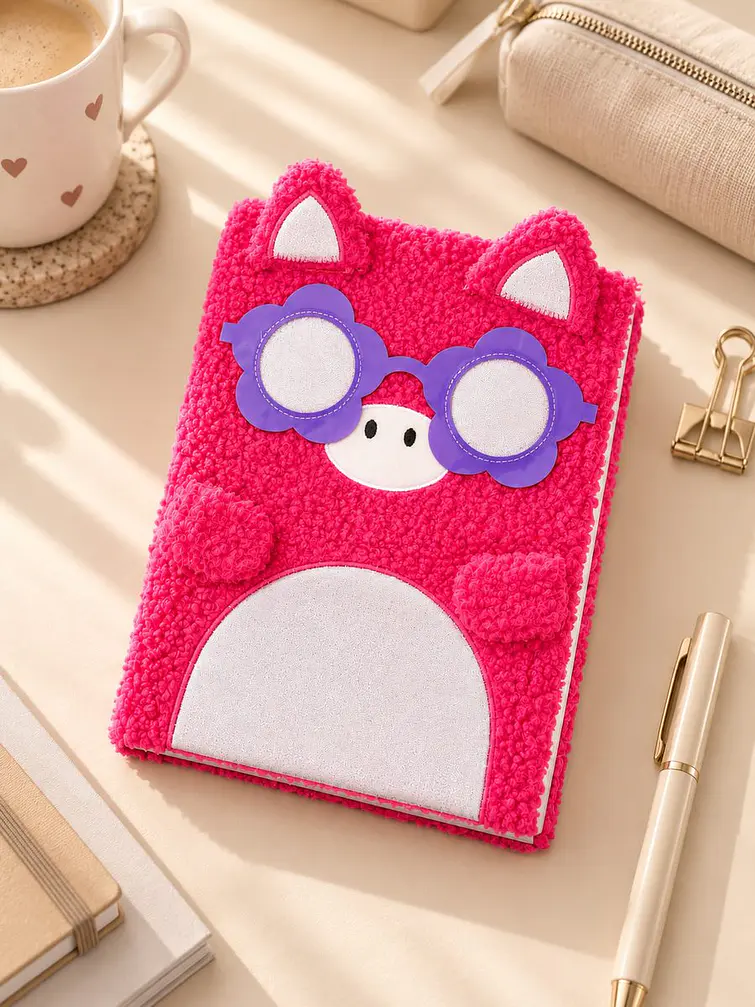 CUADERNO DE PELUCHE CERDITO A4 C/U 1