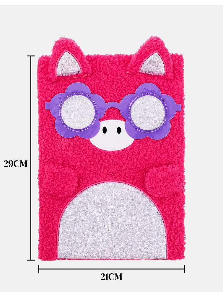 CUADERNO DE PELUCHE CERDITO A4 C/U 5