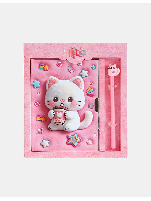 SET DE DIARIO INTIMO GATO C/U 8