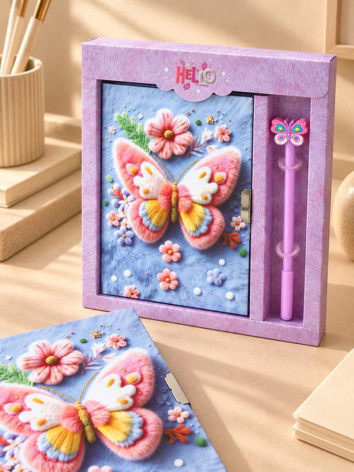 SET DE DIARIO INTIMO MARIPOSA C/U 4