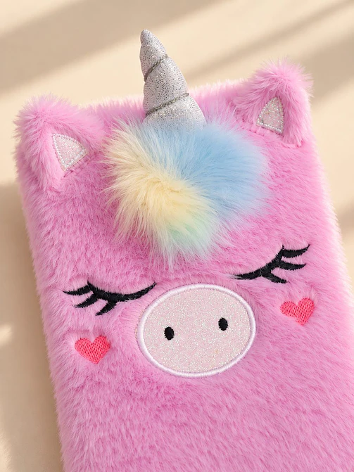 CUADERNO DE PELUCHE UNICORNIO A5 C/U 4