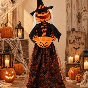 ADORNO BRUJA CALABAZA C/U